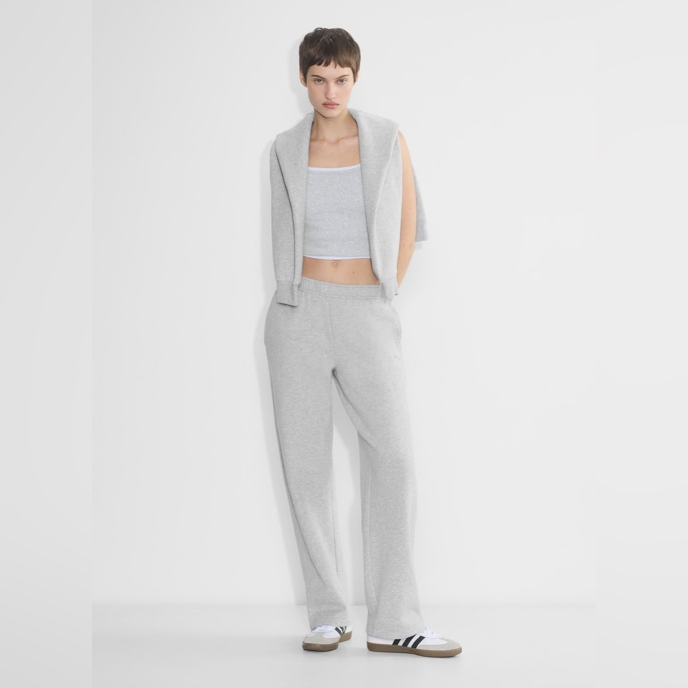 Aritzia Heather Chrome COZY FLEECE MEGA SWEATPANT STRAIGHT